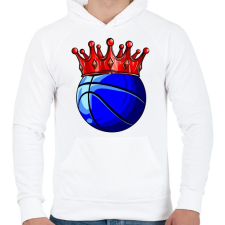 PRINTFASHION Basketball King - Férfi kapucnis pulóver - Fehér férfi pulóver, kardigán