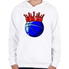 PRINTFASHION Basketball King - Gyerek kapucnis pulóver - Fehér gyerek pulóver, kardigán