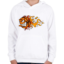 PRINTFASHION Basketball Monster - Gyerek kapucnis pulóver - Fehér gyerek pulóver, kardigán