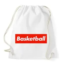 PRINTFASHION Basketball - Sportzsák, Tornazsák - Fehér tornazsák