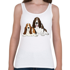 PRINTFASHION Basset hound - Női atléta - Fehér