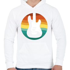 PRINTFASHION Basszusgitár - Férfi kapucnis pulóver - Fehér