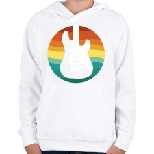 PRINTFASHION Basszusgitár - Gyerek kapucnis pulóver - Fehér gyerek pulóver, kardigán