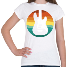 PRINTFASHION Basszusgitár - Női póló - Fehér