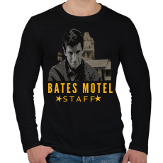 PRINTFASHION BATES MOTEL STAFF - Férfi hosszú ujjú póló - Fekete