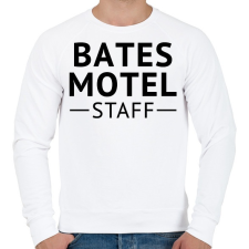 PRINTFASHION Bates Motel Staff - Férfi pulóver - Fehér férfi pulóver, kardigán