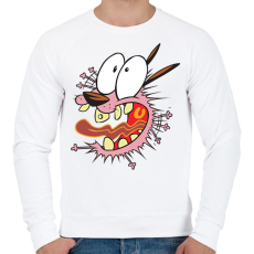 PRINTFASHION Bátor a gyáva kutya - Férfi pulóver - Fehér