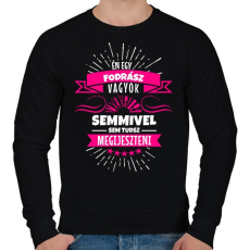 PRINTFASHION Bátor fodrász - Férfi pulóver - Fekete