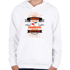 PRINTFASHION Bátor hegesztő - Gyerek kapucnis pulóver - Fehér gyerek pulóver, kardigán