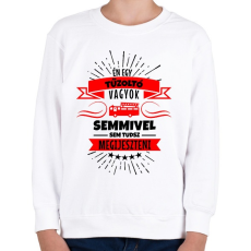 PRINTFASHION Bátor tűzoltó - Gyerek pulóver - Fehér