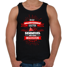 PRINTFASHION Bátor villanyszerelő - Férfi atléta - Fekete atléta, trikó