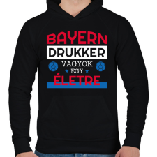 PRINTFASHION Bayern drukker - Férfi kapucnis pulóver - Fekete férfi pulóver, kardigán