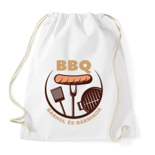 PRINTFASHION BBQ bárhol és bármikor - Sportzsák, Tornazsák - Fehér tornazsák