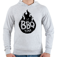 PRINTFASHION BBQ time - Férfi kapucnis pulóver - Sport szürke