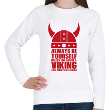 PRINTFASHION Be a viking - Női pulóver - Fehér női pulóver, kardigán