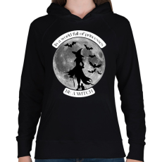 PRINTFASHION Be a witch - Női kapucnis pulóver - Fekete