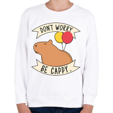 PRINTFASHION Be cappy - Gyerek pulóver - Fehér