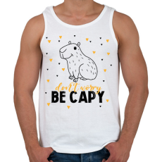 PRINTFASHION Be capy(bara) - Férfi atléta - Fehér