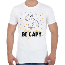 PRINTFASHION Be capy(bara) - Férfi póló - Fehér férfi póló