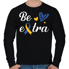 PRINTFASHION Be extra - Férfi pulóver - Fekete