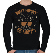 PRINTFASHION Be hoppy - Férfi pulóver - Fekete férfi pulóver, kardigán