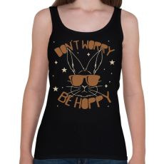 PRINTFASHION Be hoppy - Női atléta - Fekete