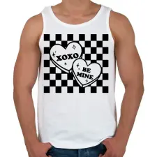 PRINTFASHION Be mine - xoxo - Férfi atléta - Fehér atléta, trikó