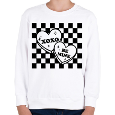 PRINTFASHION Be mine - xoxo - Gyerek pulóver - Fehér gyerek pulóver, kardigán