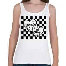 PRINTFASHION Be mine - xoxo - Női atléta - Fehér női trikó