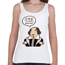 PRINTFASHION Be or not to be - Női atléta - Fehér női trikó