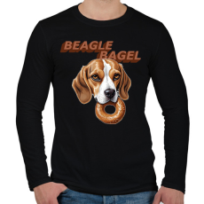 PRINTFASHION beagle bagel - Férfi hosszú ujjú póló - Fekete