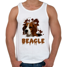 PRINTFASHION Beagle - Férfi atléta - Fehér