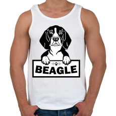 PRINTFASHION Beagle - Férfi atléta - Fehér