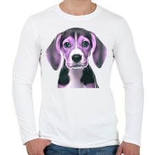 PRINTFASHION beagle - Férfi hosszú ujjú póló - Fehér férfi póló
