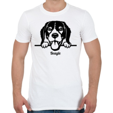 PRINTFASHION Beagle - Férfi póló - Fehér férfi póló