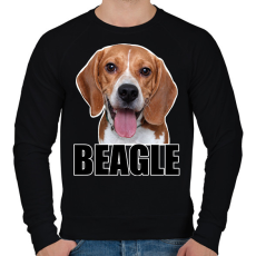 PRINTFASHION beagle - Férfi pulóver - Fekete