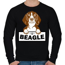 PRINTFASHION Beagle kutya  - Férfi pulóver - Fekete férfi pulóver, kardigán