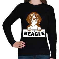 PRINTFASHION Beagle kutya  - Női pulóver - Fekete