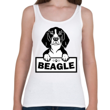PRINTFASHION Beagle - Női atléta - Fehér női trikó
