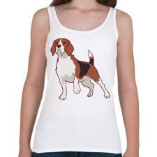 PRINTFASHION Beagle - Női atléta - Fehér női trikó