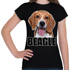 PRINTFASHION beagle - Női póló - Fekete női póló