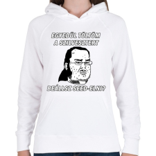 PRINTFASHION Beállsz Seed-elni? - Női kapucnis pulóver - Fehér női pulóver, kardigán