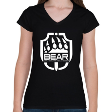 PRINTFASHION BEAR - Escape from Tarkov - Női V-nyakú póló - Fekete