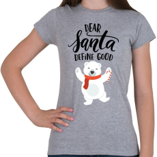 PRINTFASHION Bear - Női póló - Sport szürke