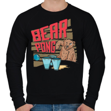 PRINTFASHION Bear pong - Férfi pulóver - Fekete férfi pulóver, kardigán