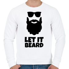 PRINTFASHION BEARD - Férfi pulóver - Fehér férfi pulóver, kardigán