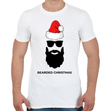 PRINTFASHION BEARDED CHRISTMAS - Férfi póló - Fehér férfi póló