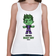 PRINTFASHION Beast Boy - Fortnite Season 6 - Női atléta - Fehér női trikó