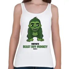 PRINTFASHION Beast Boy Monkey - Fortnite Season 6 - Női atléta - Fehér női trikó