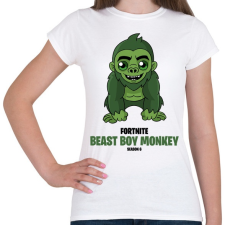 PRINTFASHION Beast Boy Monkey - Fortnite Season 6 - Női póló - Fehér női póló